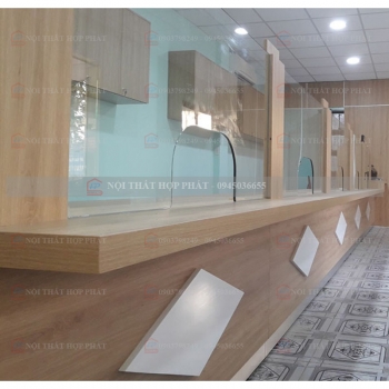 Quầy Lễ Tân Thấp QLTTG616 - Quầy Thu Ngân, Quầy Trung Tâm, Quầy Gỗ Công Nghiệp Hiện Đại